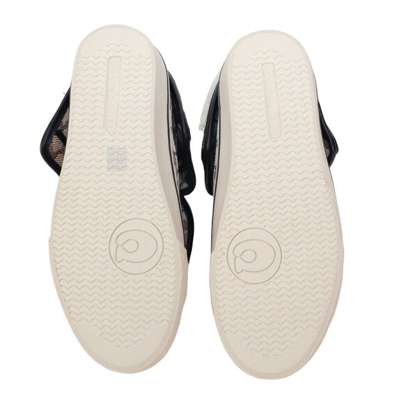 Coach Womens Sig Jacquard Fold Over Sherpa High Tops-Womens 9-Cocoa/Black-NWT - Picture 11 of 13